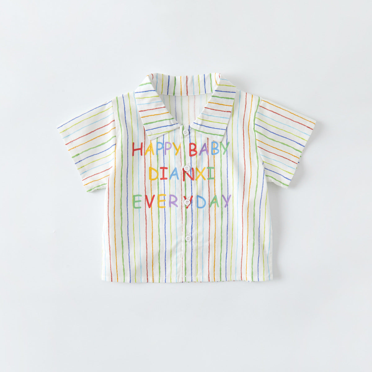 Jeans Set for Boys, Two-Piece Outfit, Letter Print Shirt with Denim Pants