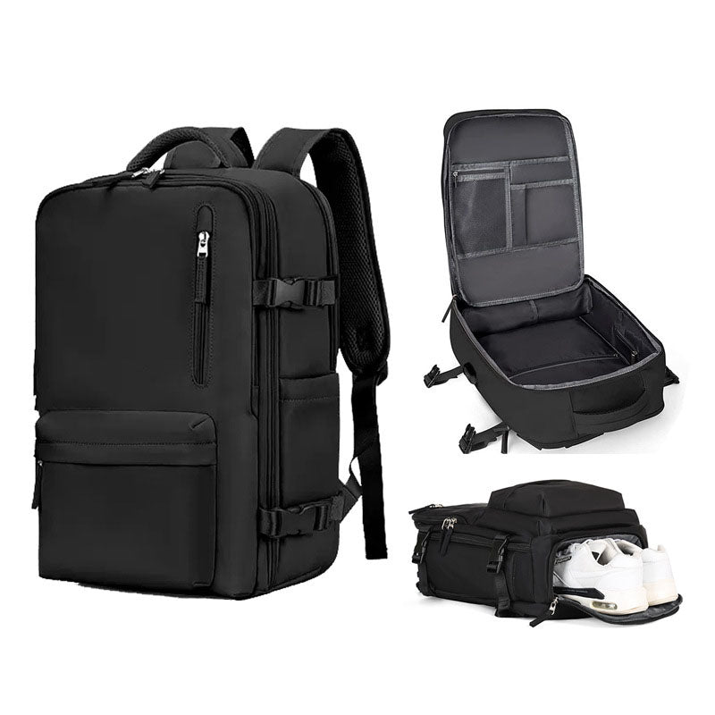Expandable Travel & Laptop Backpack — 20–35L Oxford Carry-On Bag, Fits 15.6" Laptop