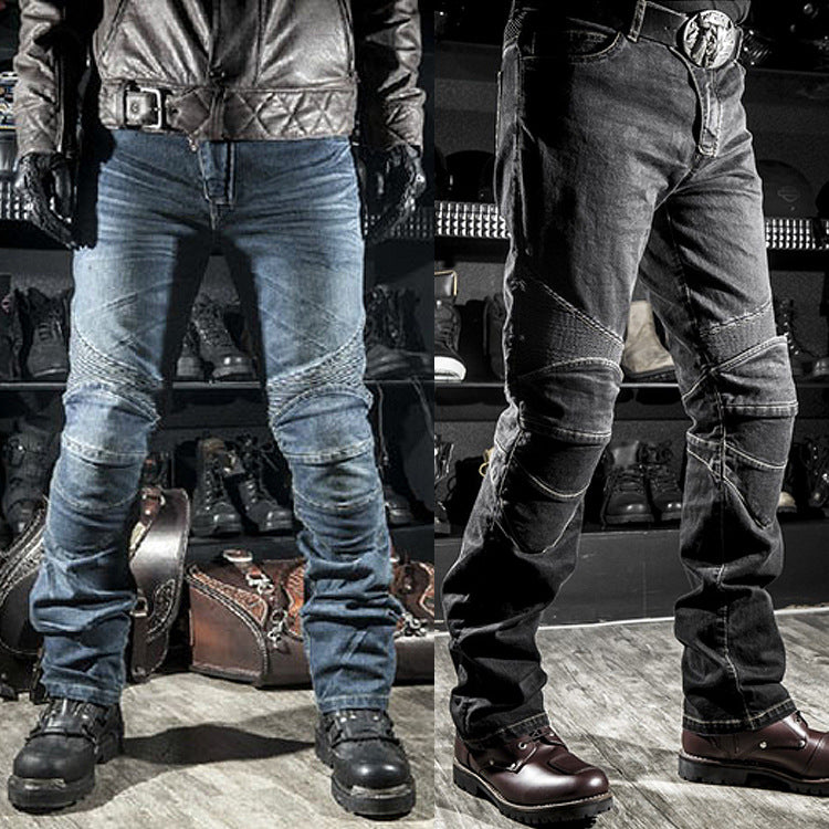 Motorcycle racing rider straight jeans, off-road motorcycle racing pants