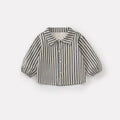 Baby Girl Outfit Set with Stripe Shirt, Cartoon Vest and Jeans Pants Three-Piece Set