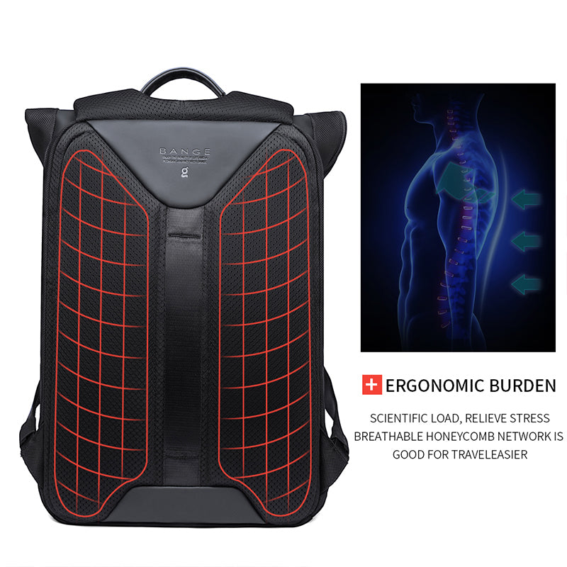 BANGE Large Capacity Business Travel Backpack — Waterproof Oxford Cloth Laptop Bag, 36–55L, 16"