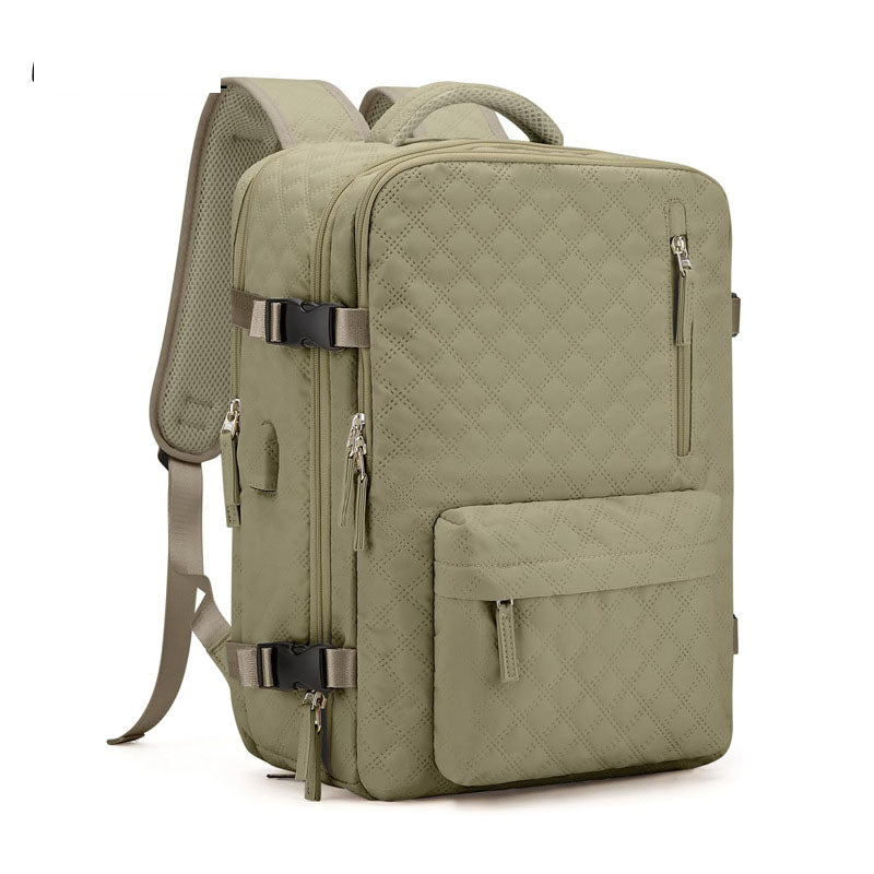 Expandable Travel & Laptop Backpack — 20–35L Oxford Carry-On Bag, Fits 15.6" Laptop