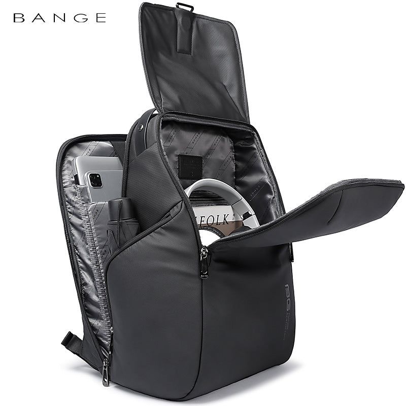 BANGE Men's Business Backpack — Large Capacity Oxford Cloth Laptop & College Schoolbag, 15.6"