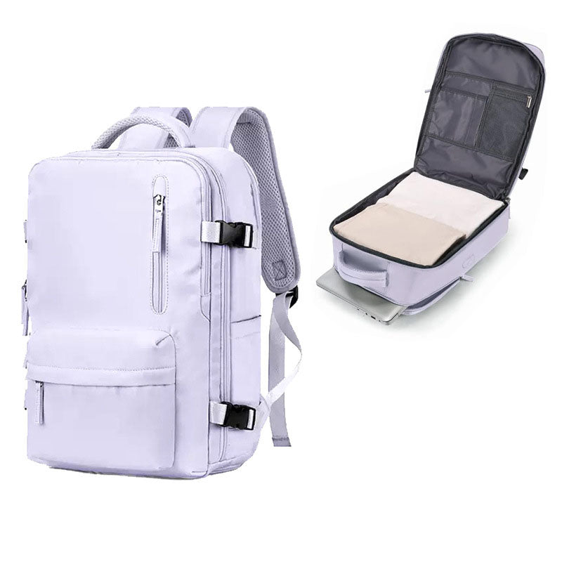 Expandable Travel & Laptop Backpack — 20–35L Oxford Carry-On Bag, Fits 15.6" Laptop