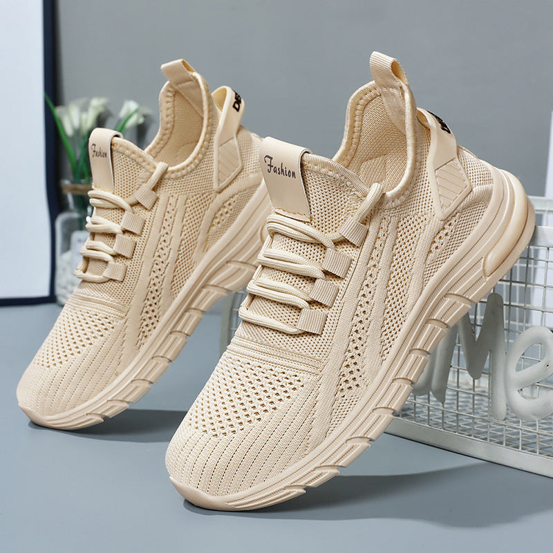 Women's Flyknit Casual Sneakers – Lightweight Breathable Sports Shoes
