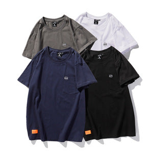 Japanese-Style Casual Striped Short-Sleeve T-Shirt Summer 2026 Loose Versatile Ins Trendy Brand Couple's Outfit Round Neck Loose Fit