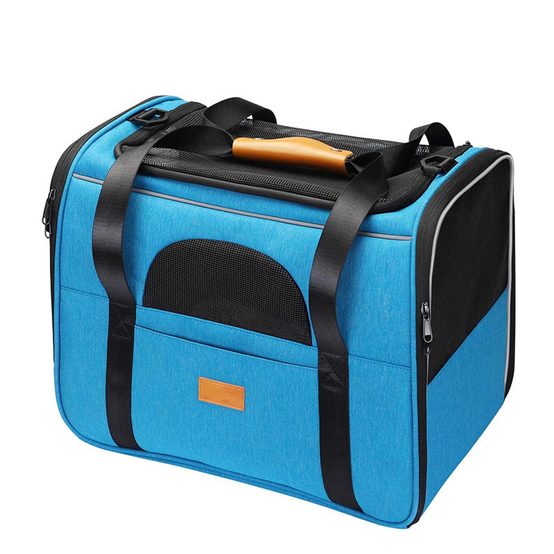 Foldable Pet Carrier Bag for Cats & Small Dogs — Breathable Oxford Shoulder & Hand Carrier
