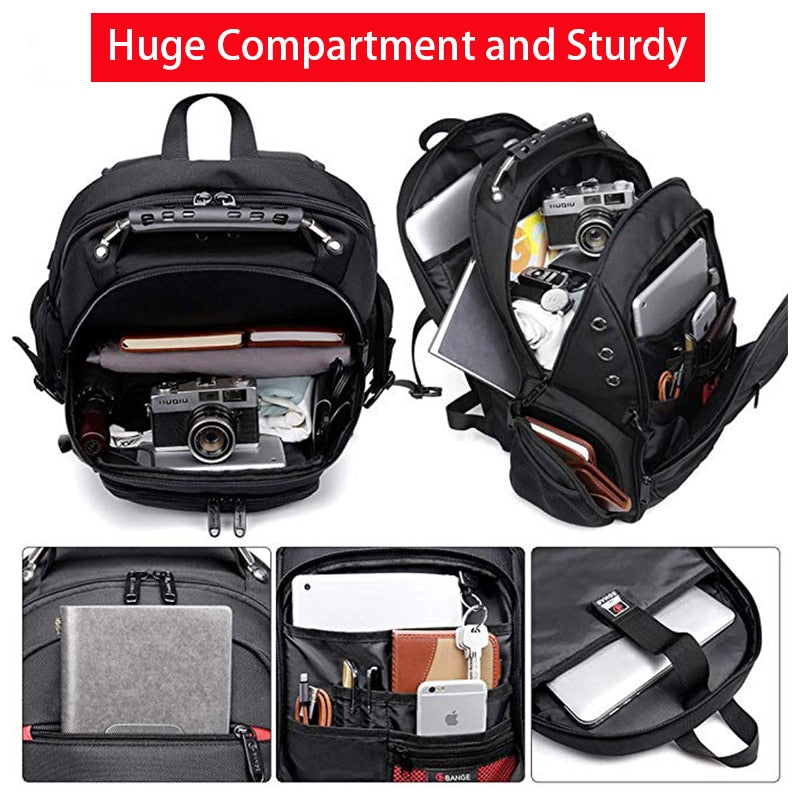 Large 15.6-Inch USB Laptop Travel Backpack