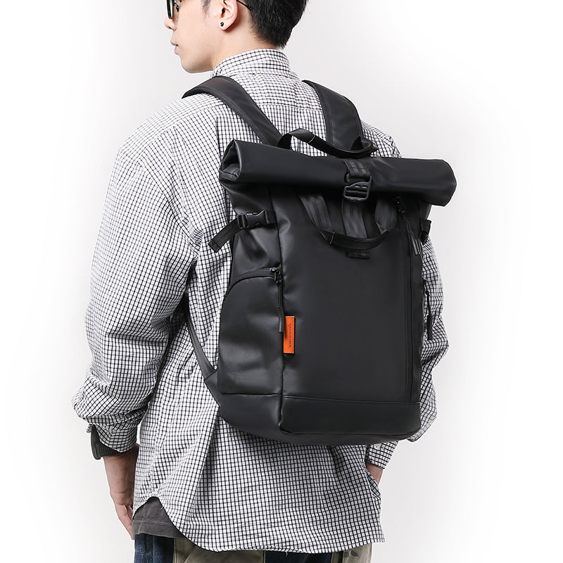 Business Laptop Backpack — Large Capacity Waterproof Oxford Cloth Travel Bag in Black