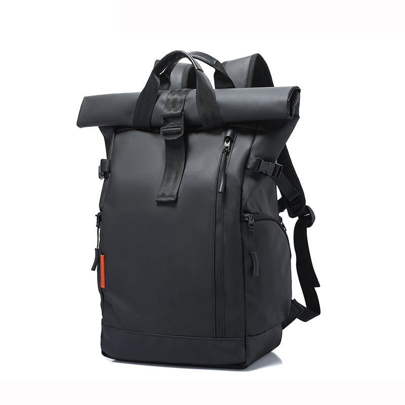Business Laptop Backpack — Large Capacity Waterproof Oxford Cloth Travel Bag in Black