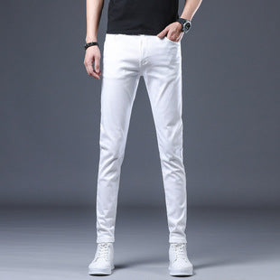 Autumn 2024 Men's Denim Jacket Coat Printed Casual Handsome Fashion Brand All-match Top Men's Jeans