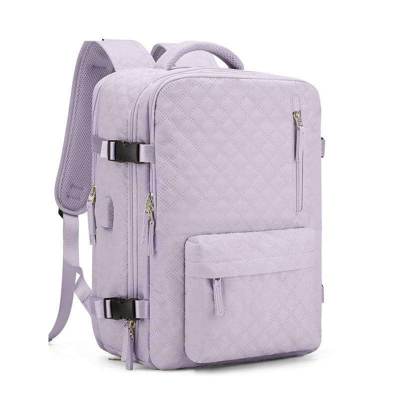 Expandable Travel & Laptop Backpack — 20–35L Oxford Carry-On Bag, Fits 15.6" Laptop