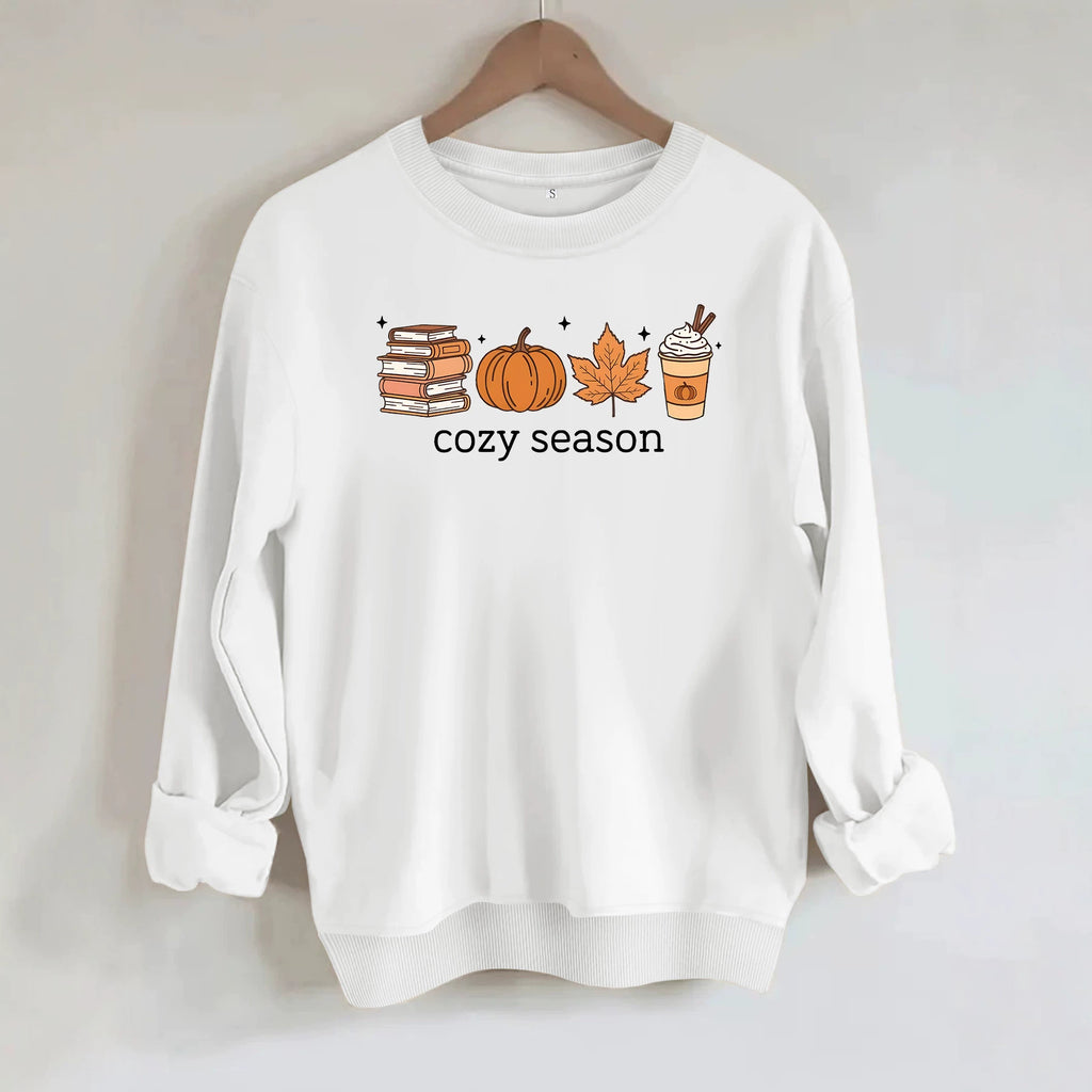 Printed loose women's fleece hoodie