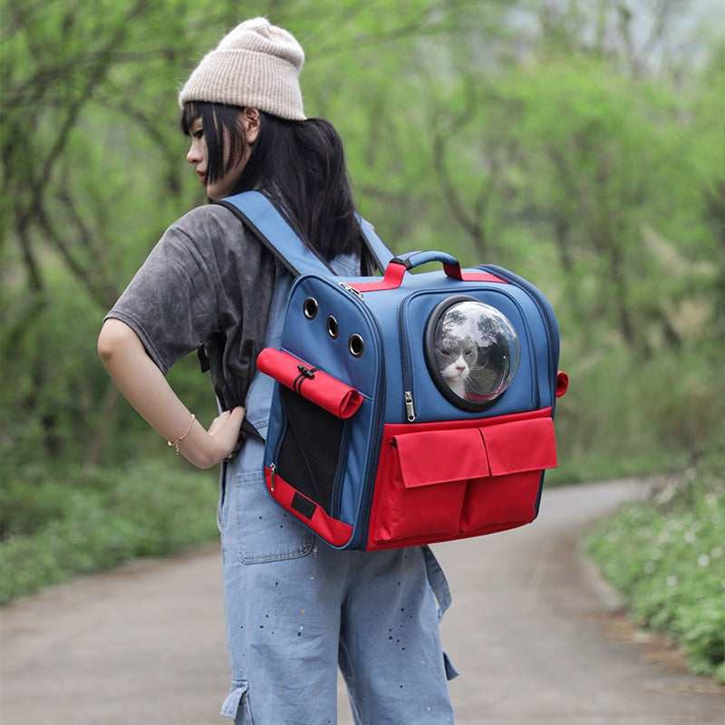 Pet Carrier Backpack — Breathable Foldable Oxford Bag for Cats & Small Dogs