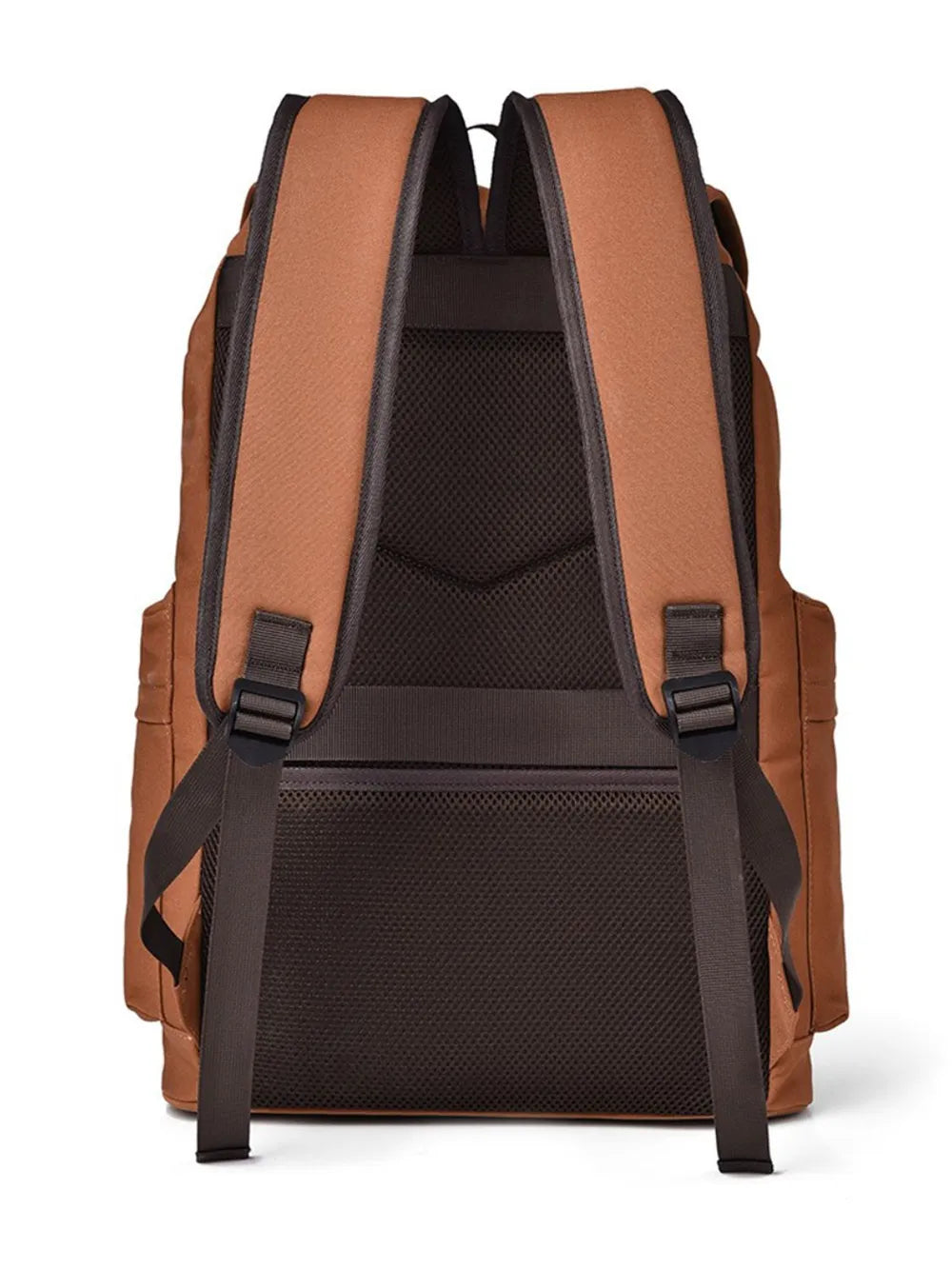 Multi-Pocket Canvas Backpack — Large Adjustable Strap Everyday Bag in Gray, Black & Ochre