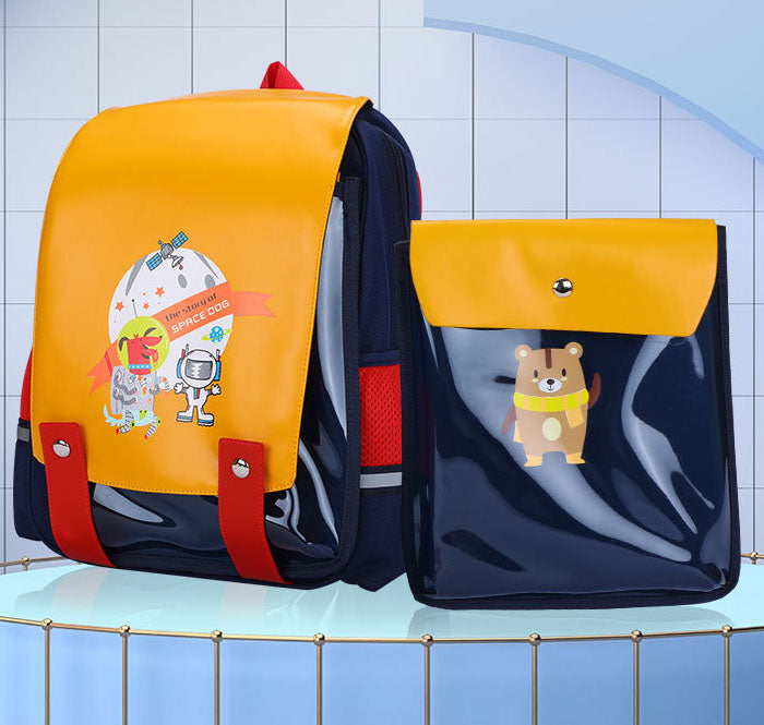 Kids’ Ergonomic Spine-Care Backpack — Load Reducing 2-in-1 Oxford Cloth Primary School Bag
