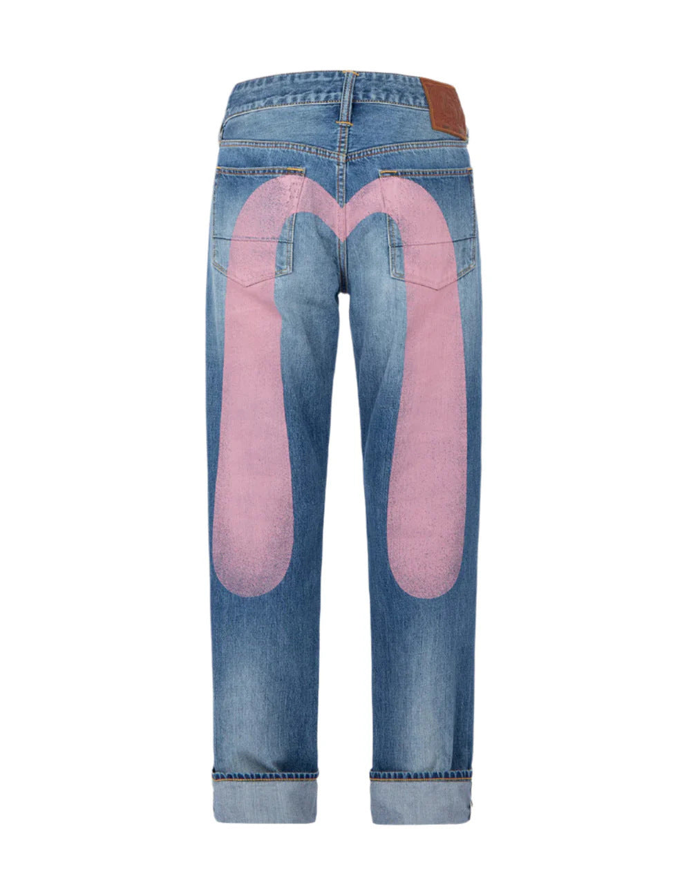 High Street  Printed Denim Pants Men High Waist Loose Straight Leg Jeans Ins Fashion