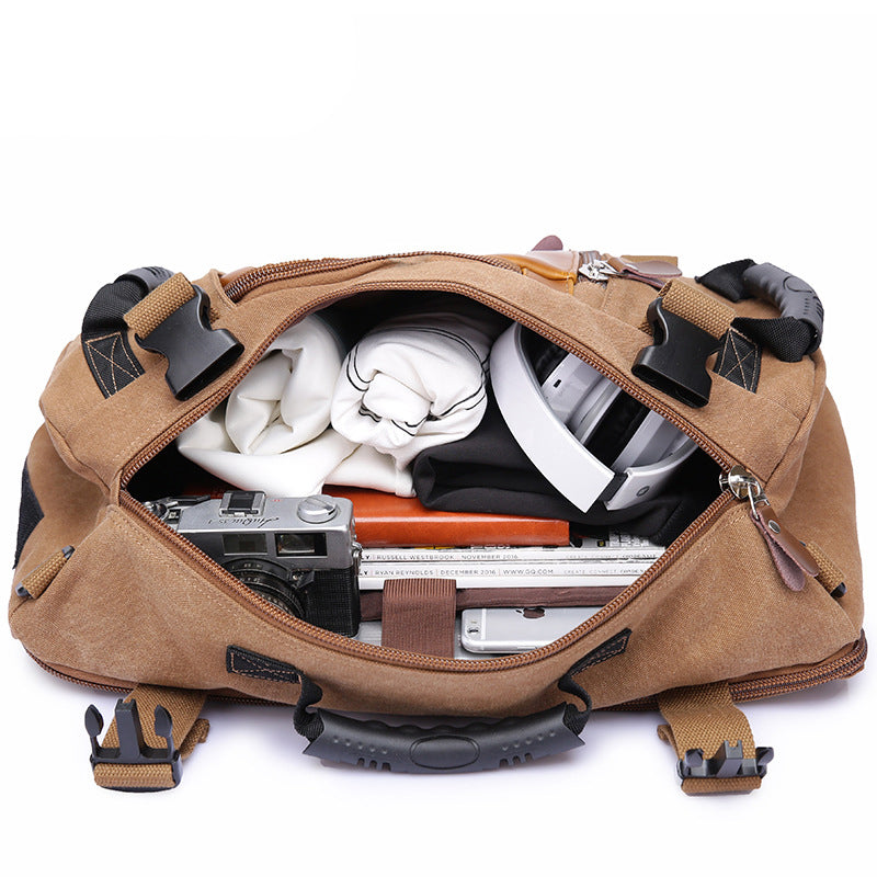 20–35L Retro Canvas Travel Rucksack