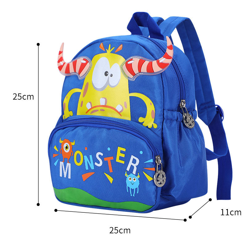 Monster Zoo Kids Backpack — Lightweight Load-Reducing Oxford Cartoon School Bag