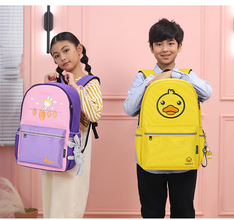 Kids’ Cartoon Anime Backpack — Dinosaur & Friends Oxford Cloth School Bag for Boys & Girls