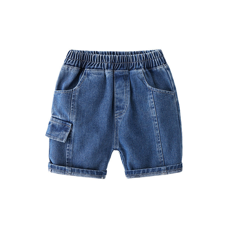 Boy's Denim Mid-Length Pants Casual Children's Mid-Waist Jeans Arrival Kids Denim Pants