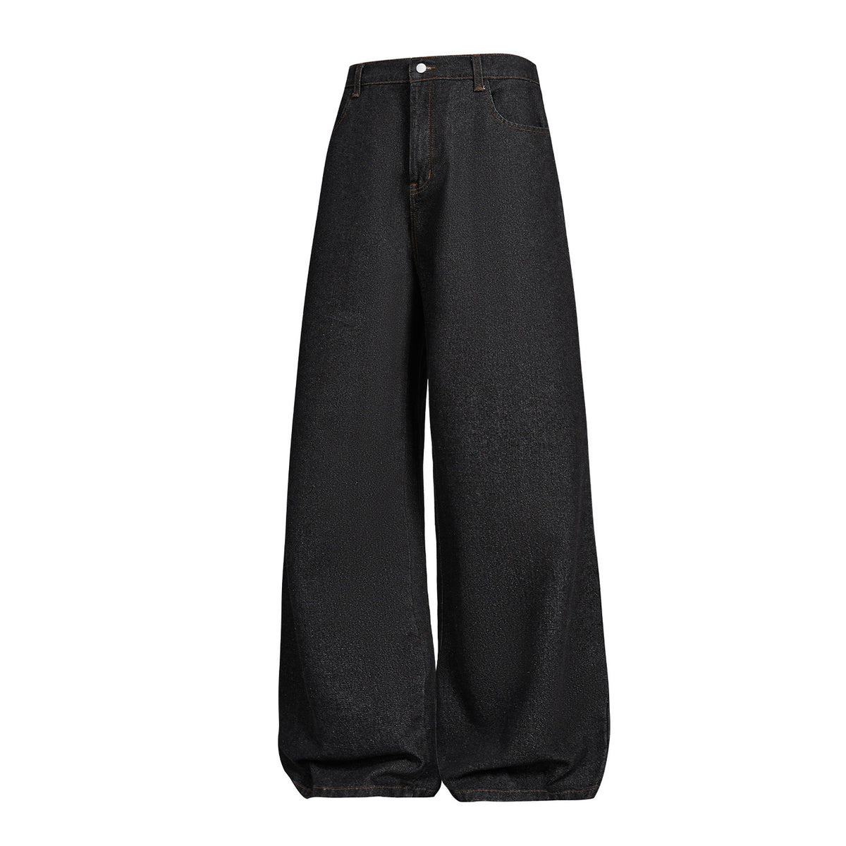 Leopard Print Vintage Raw Denim Paris Button Jeans for Men, Autumn Street Style Straight Loose Long Pants