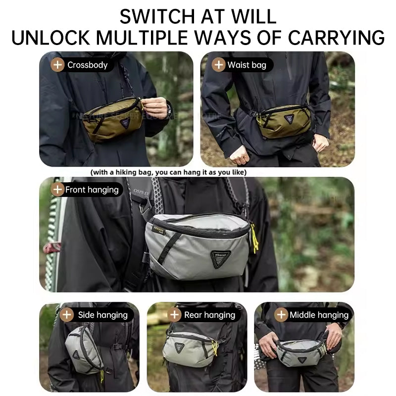 Hikeman Outdoor Waist Pack — Expandable Lightweight Sport Bag for Hiking, Travel & Camping