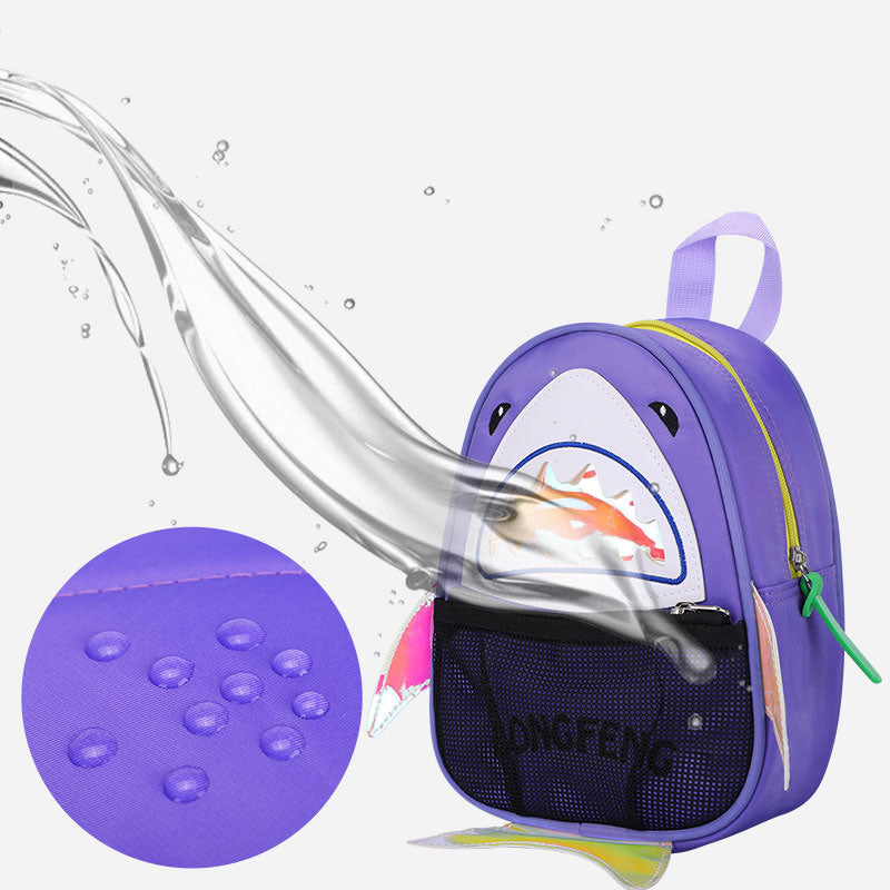 Kids' Cute Shark Backpack — Lightweight Waterproof Oxford School Bag