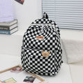 Plaid School Backpack for Teens — Large 36–55L Lightweight Nylon Student Bag
