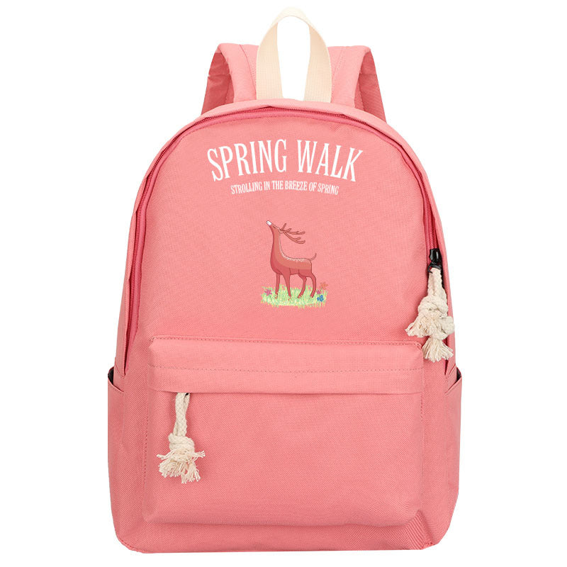 Rainbow Cat Anime Oxford Cloth Backpack — Cartoon Character School Bag for Kids & Teens