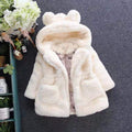 Girls Thick Faux Fur Padded Coat Winter Warm Kids Outerwear Jacket