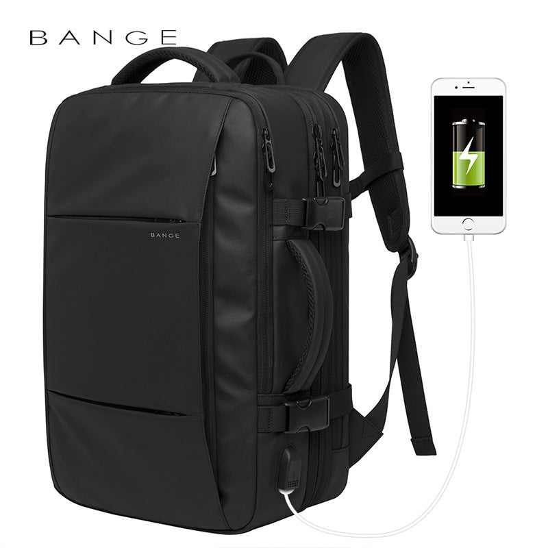 BANGE Expandable Business Backpack — Large Capacity Waterproof Laptop Travel Bag for Men, 16"