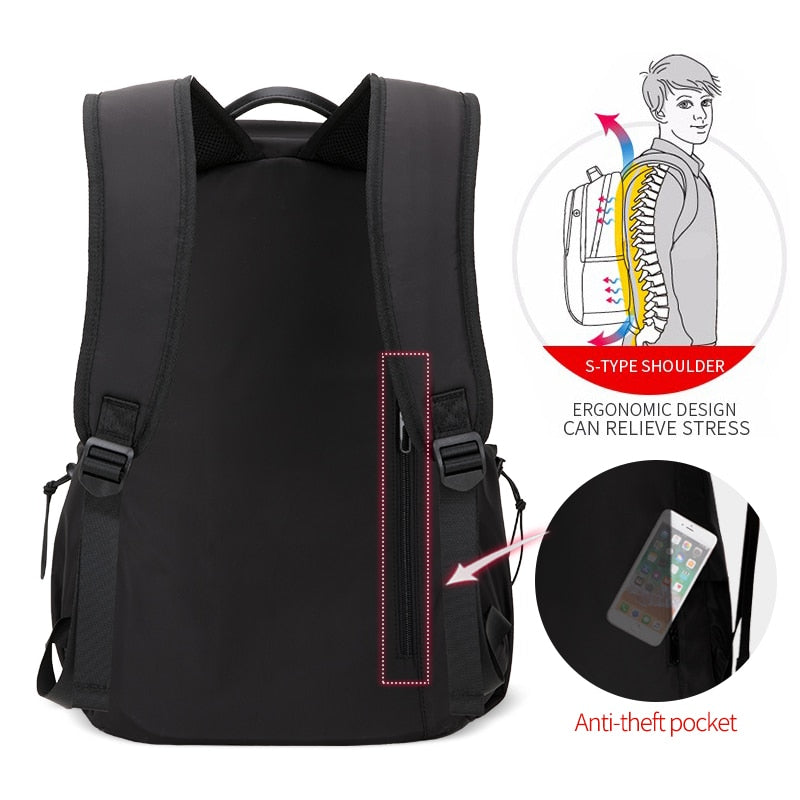 Heroic Knight Men’s Waterproof Backpack — 15.6" Laptop Travel & Outdoor School Bag
