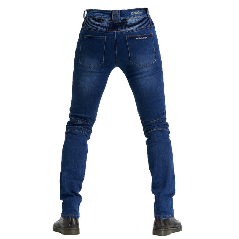 Motorcycle racing rider straight jeans, off-road motorcycle racing pants