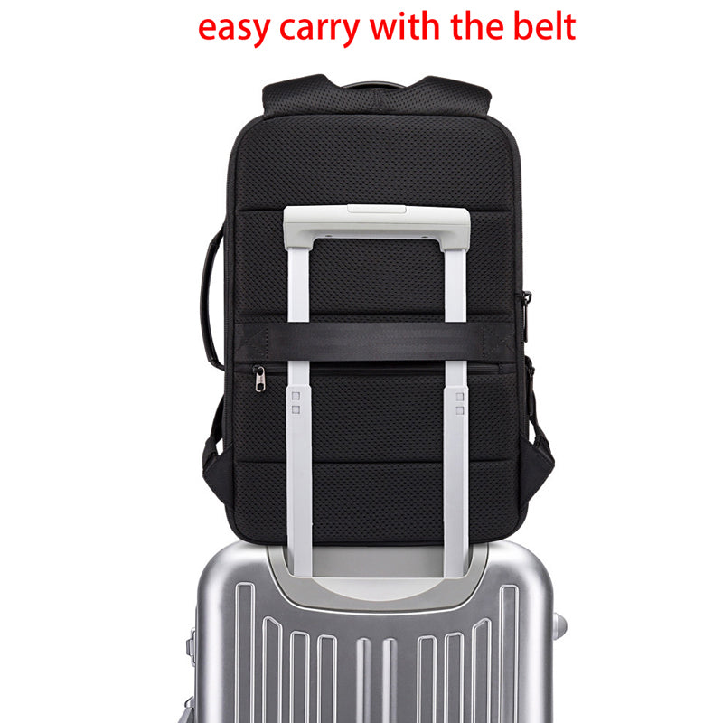 Men's Business Laptop Backpack — Large Capacity Waterproof Oxford Cloth Travel & College Bag, 16"