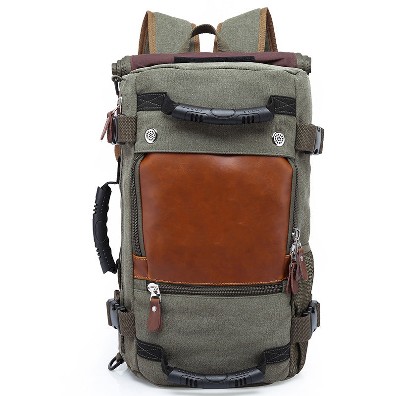 Retro Canvas Rucksack — Large Capacity Unisex Travel & Outdoor Backpack