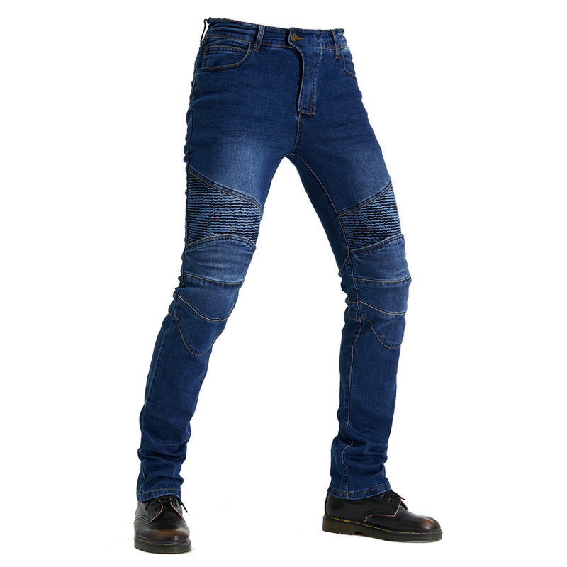 Motorcycle racing rider straight jeans, off-road motorcycle racing pants