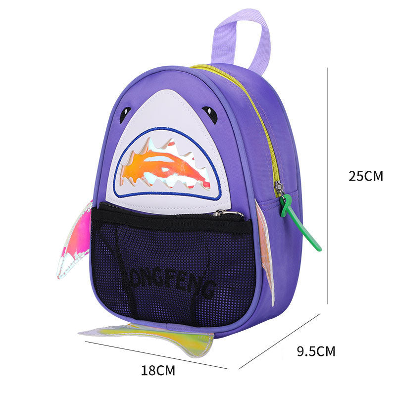 Kids' Cute Shark Backpack — Lightweight Waterproof Oxford School Bag