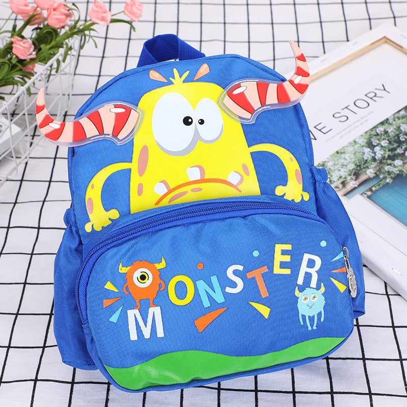 Monster Zoo Kids Backpack — Lightweight Load-Reducing Oxford Cartoon School Bag