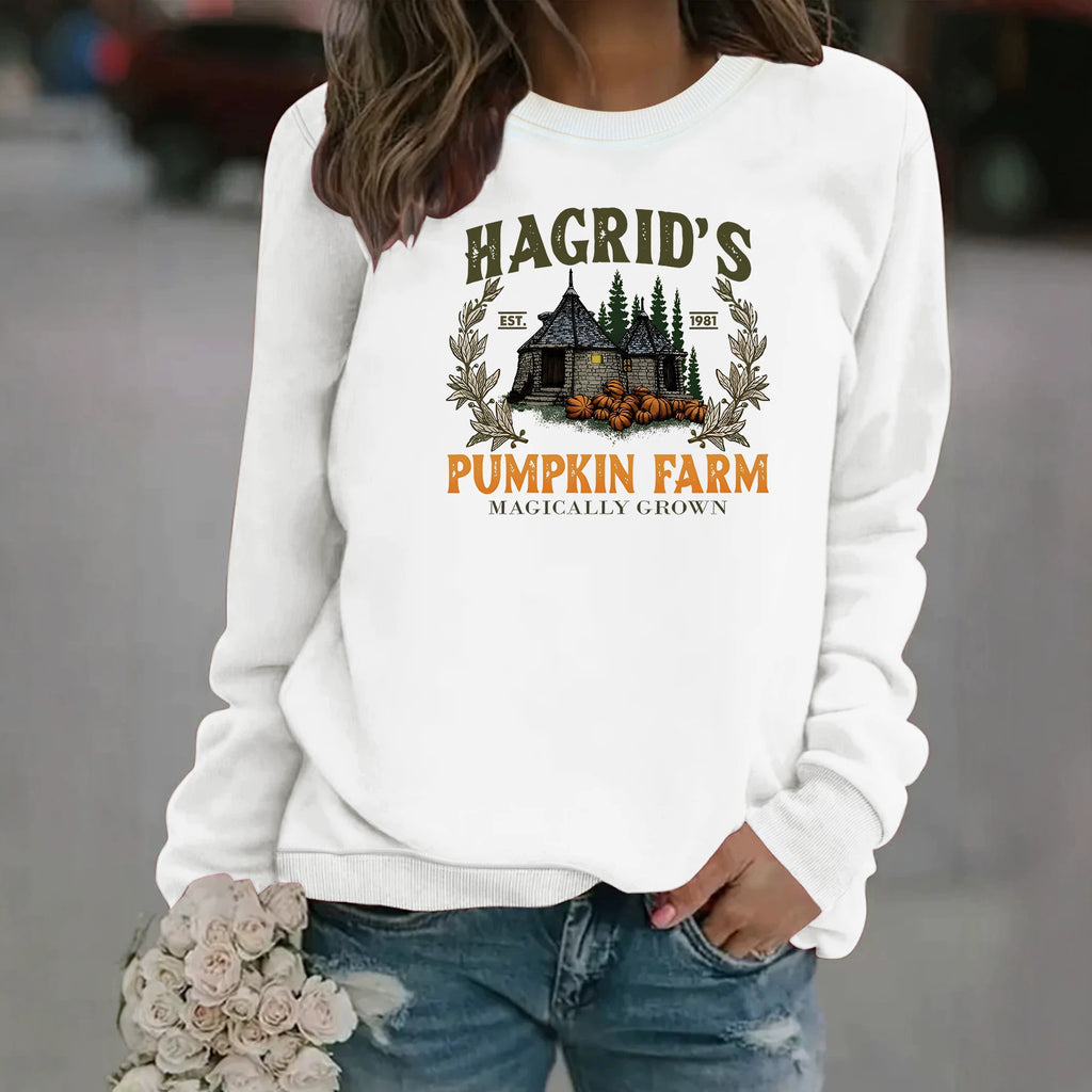 Women’s Printed Lantern-Sleeve Fleece Sweatshirt