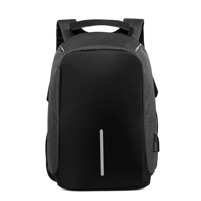 Anti-Theft Travel Backpack with USB Charging Port — Waterproof 20–35L Laptop & School Bag