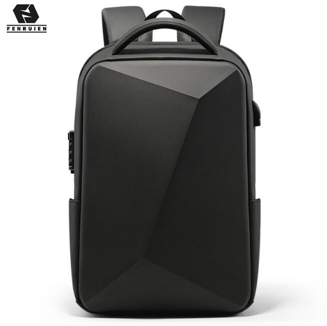 Fenruien Hard-Shell Anti-Theft Laptop Backpack — TSA Lock, USB Port, Fits 15.6" Laptop