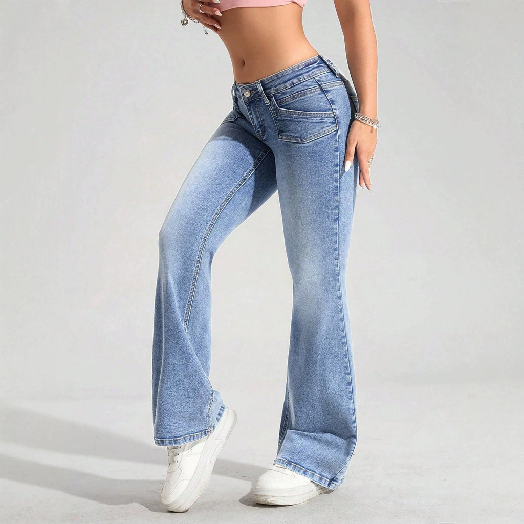 Low waisted women's pants, jeans