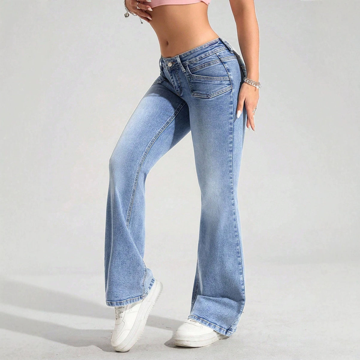 Low waisted women's pants, jeans