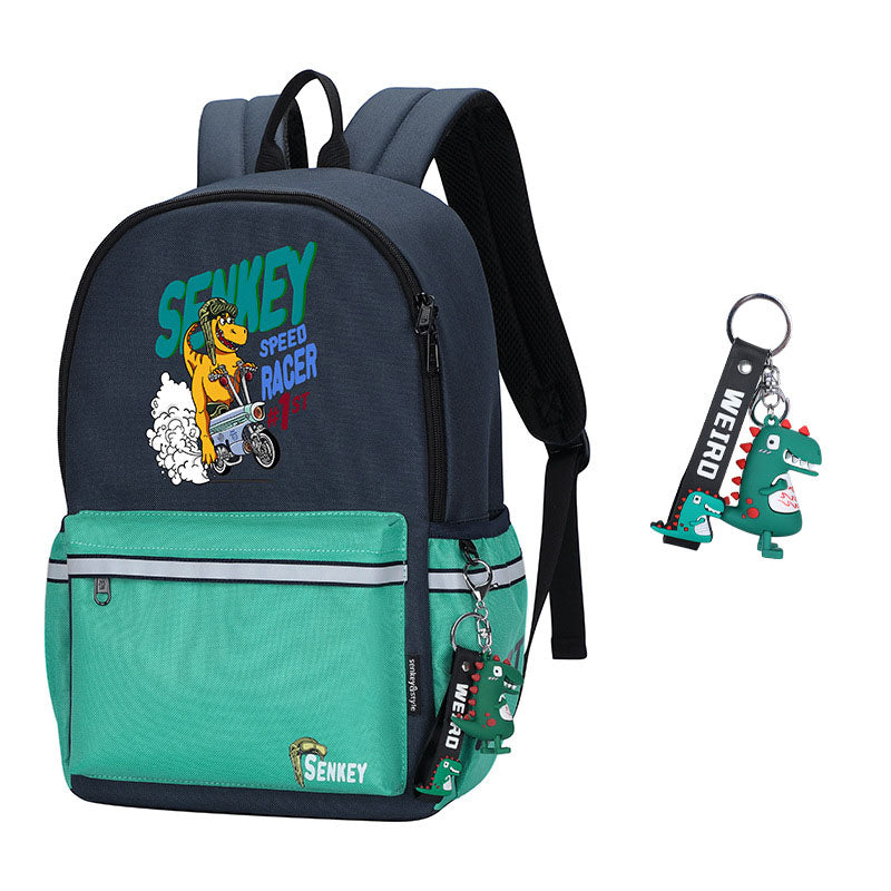 Kids’ Cartoon Anime Backpack — Dinosaur & Friends Oxford Cloth School Bag for Boys & Girls
