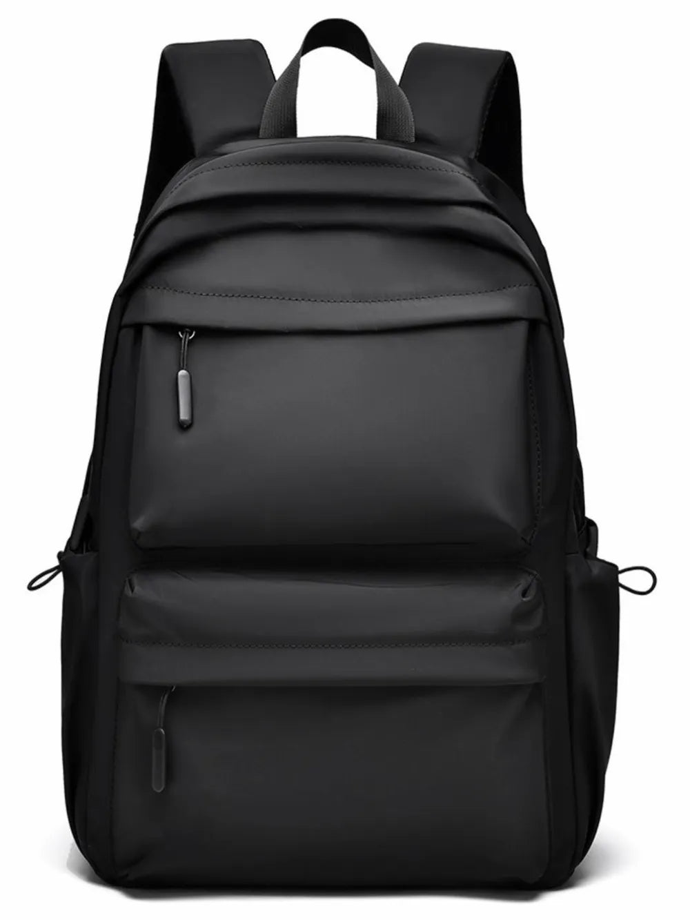 Multi-Pocket Oxford Backpack — Adjustable Straps Everyday Bag in Black, Navy & Gray
