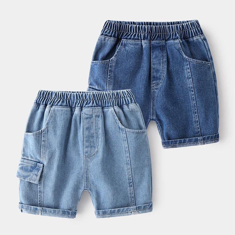 Boy's Denim Mid-Length Pants Casual Children's Mid-Waist Jeans Arrival Kids Denim Pants