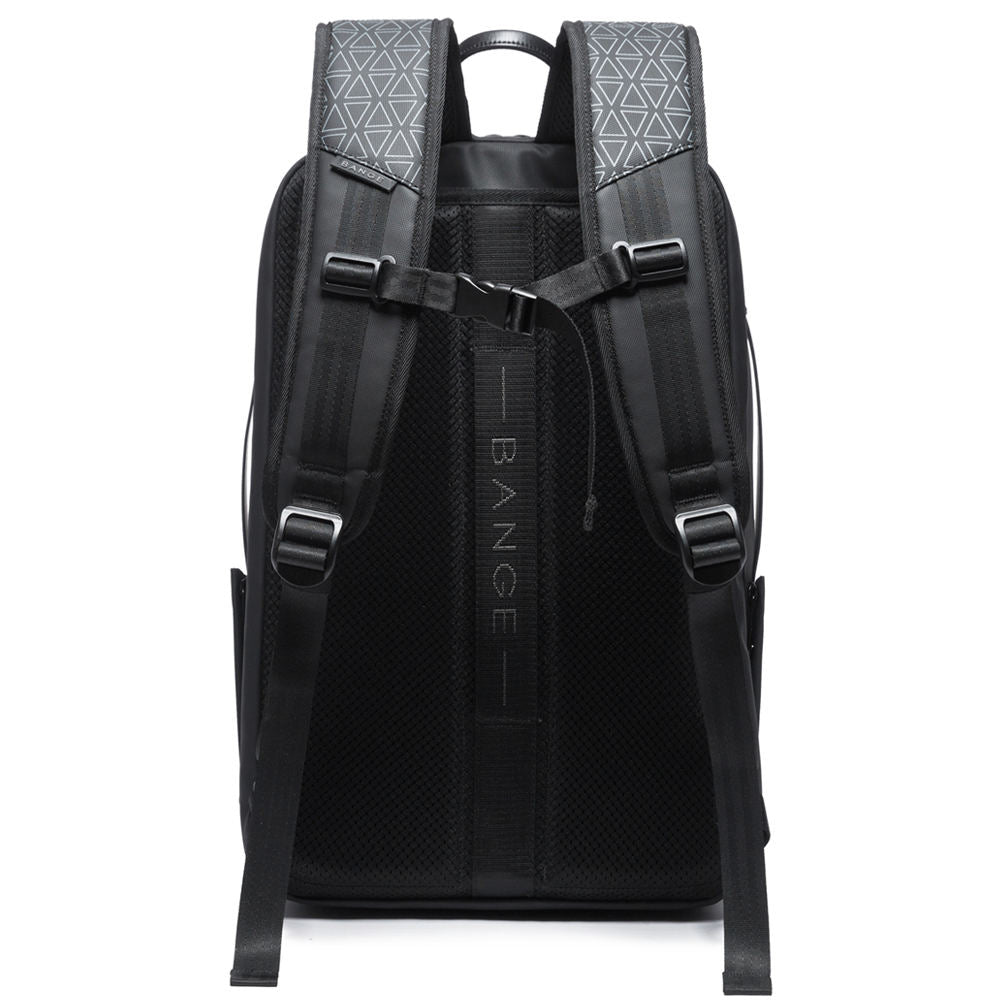Men's USB Business Backpack — Large Capacity Oxford Cloth Laptop Travel Bag with Air Cushion Straps, 36–55L