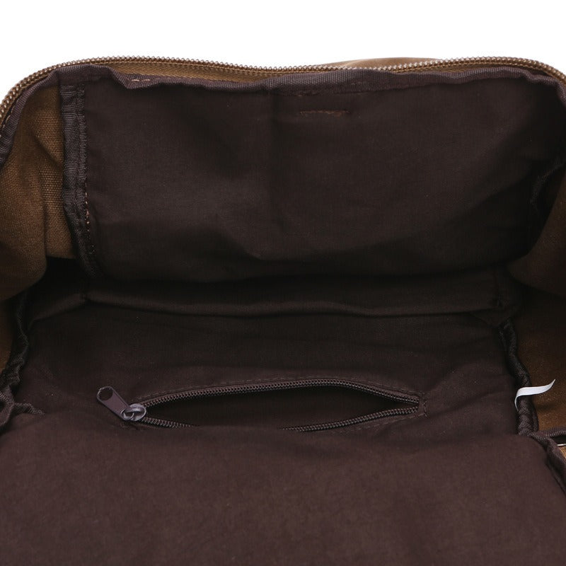 Men's Canvas Cylinder Duffel Backpack — Large Capacity Hiking & Travel Bag