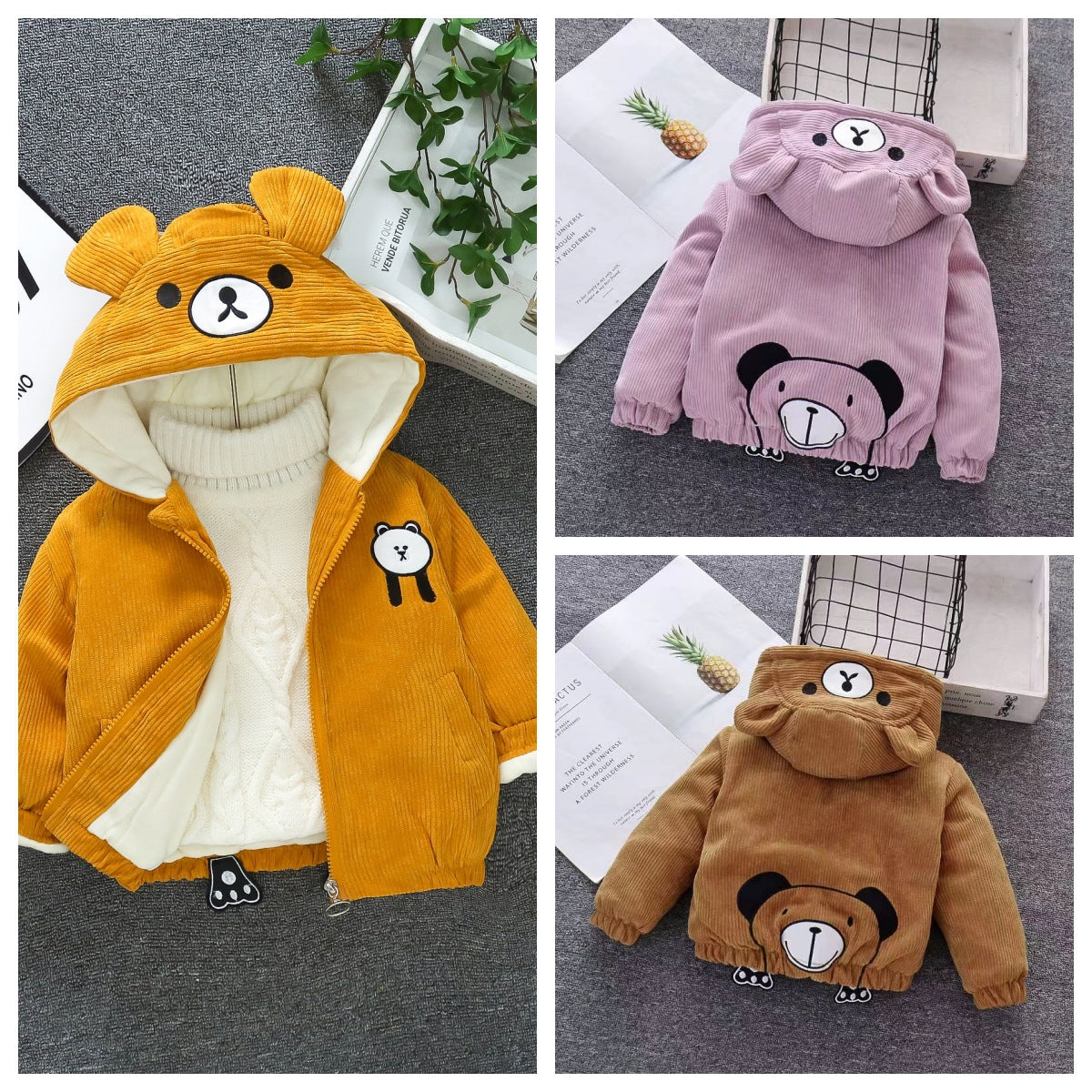 Boys Girls Fall Spring Cardigan Windbreaker Jacket for Toddlers